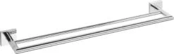 Sapho X-SQUARE - Dubbele Handdoekhouder, Lengte 650 Mm, Chroom XQ404