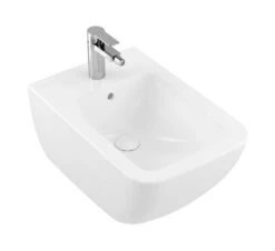 Villeroy & Boch Venticello - Wandbidet, Met 1 Kraangat, CeramicPlus, Stone White 441100RW