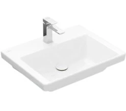 Villeroy & Boch Subway 3.0 - Meubelwastafel 600x470 Mm, Zonder Overloop, Met Kraangat, CeramicPlus, Stone White 4A706LRW