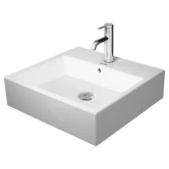 Duravit Vero Air - Opzetwastafel 500x470 Mm, Met Overloop, Met Kraangat, WonderGliss, Wit 23525000001