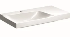 Geberit Xeno 2 - Wastafel 900x480 Mm, Met Kraangat, Zonder Overloop Met Bijzetplank Rechts, KeraTect, Wit 500.533.01.1
