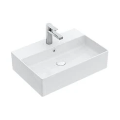 Villeroy & Boch Memento 2.0 - Opzetwastafel 600x420 Mm, Met Overloop, Met Kraangat, CeramicPlus, Alpine Wit 4A0760R1