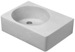 Duravit Scola - Wastafel 615x460 Mm, Met Overloop, Zonder Kraangat, Wit 0684600000