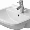 Duravit Starck 3 - Inbouw Wastafel 550x460 Mm, 1 Kraangat, Met WonderGliss, Wit 03105500001