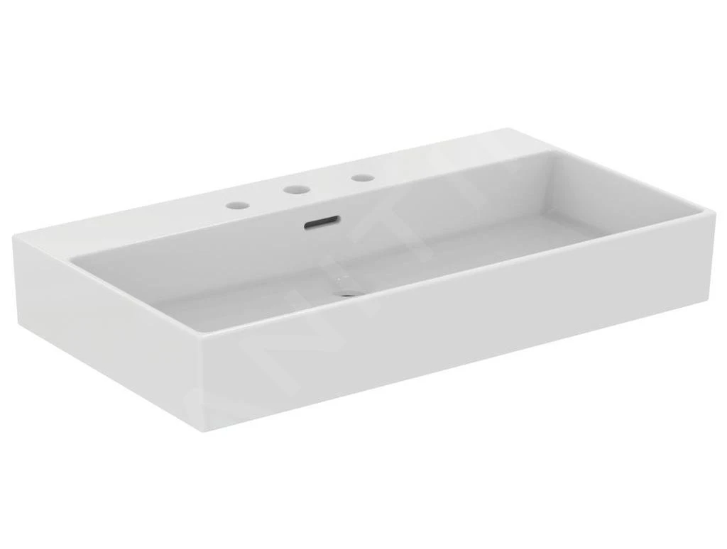 Ideal Standard Extra - Opbouw Wastafel 800x450 Mm, Met Overloop, Met 3 Kraangaten, Wit T390001