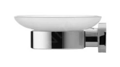 Duravit D-Code - Zeepschaal Met Houder, Links, Melkglas/chroom 0099171000