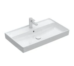 Villeroy & Boch Collaro - Meubelwastafel 800x470 Mm, Met Overloop, Kraangat, CeramicPlus, Stone White 4A3380RW
