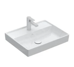 Villeroy & Boch Collaro - Wastafel 600x470 Mm, Zonder Overloop, Met Kraangat, CeramicPlus, Alpine Wit 4A3361R1