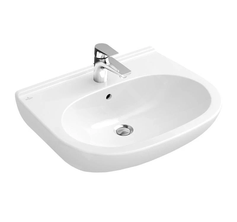 Villeroy & Boch O.novo - Wastafel 650x510 Mm, Met Overloop, Met Kraangat, Alpine Wit 51606501