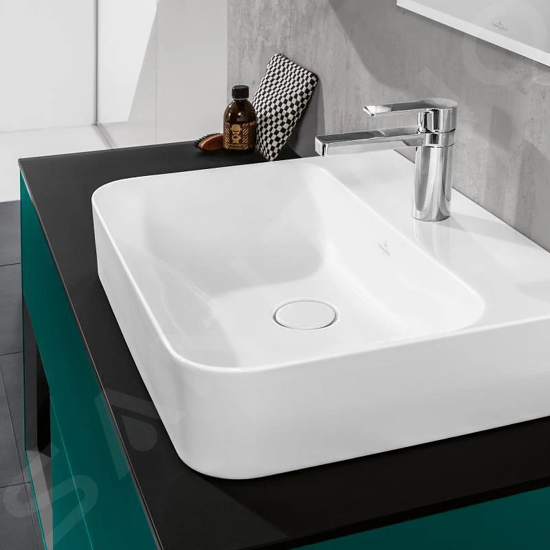 Villeroy & Boch Finion - Wastafel Zonder Overloop, 600x470 Mm, Met Ceramicplus, Alpine Wit 416861R1 - Afbeelding 3