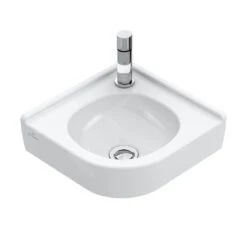 Villeroy & Boch O.novo - Hoekfontein 320x320, Zonder Overloop, 1 Kraangat, CeramicPlus, Alpine Wit 731033R1