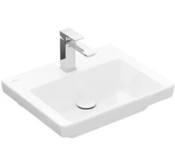 Villeroy & Boch Subway 3.0 - Meubelfontein 500x400 Mm, Zonder Overloop, Met Kraangat, CeramicPlus, Stone White 4370FGRW