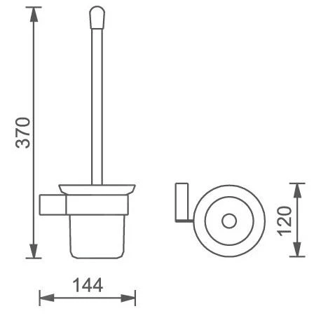 Novaservis Titania Kate - WC-borstel Wandmodel Met Houder, Chroom 66533,0 - Afbeelding 2