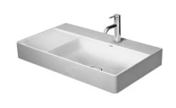 Duravit DuraSquare - Meubelwastafel 800x470 Mm, Met 1 Kraangat Rechts, DuraCeram, Met WonderGliss, Alpine Wit 23498000711