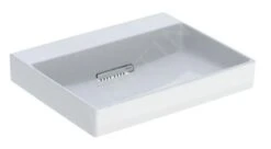 Geberit ONE - Wastafel 600x480x142 Mm, Verborgen Overloop, Zonder Kraangat, Horizontale Afvoer, KeraTect, Wit 505.033.00.1