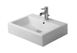 Duravit Vero - Wastafel 600x470 Mm, Met 1 Kraangat, Met WonderGliss, Alpine Wit 04546000001