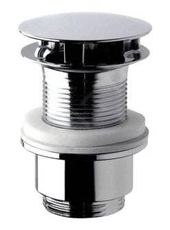 Sapho Omp Tea Accessoires - Niet-afsluitbare Rond Afvoerplug Voor 1 1/4 ", Wastafels Zonder Overloop, Chroom 147.555.5