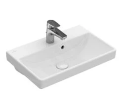 Villeroy & Boch Avento - Wastafel Compact 550x370 Mm, Met Overloop, 1 Kraangat, Alpine Wit 4A005501