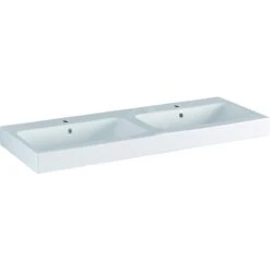 Geberit ICon - Dubbele Wastafel, 1200x485 Mm, Wit 124120000