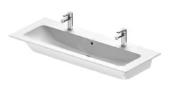 Duravit ME By Starck - Dubbele Meubelwastafel 1230x490 Mm, 2 Kraangaten, Wit 2361120024