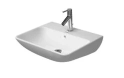Duravit ME By Starck - Wastafel 550x440 Mm, Met Overloop, Met Kraangat, WonderGliss, Wit 23355500001