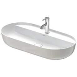 Duravit Luv - Opzetwastafel, 800x400 Mm, Zonder Overloop, Met Kraangat, Wit/mat Grijs 0380802300