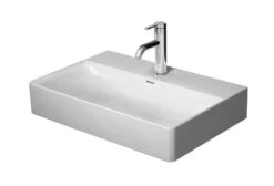 Duravit DuraSquare - Wastafel 600x400 Mm, Zonder Overloop Met Kraangat, DuraCeram, WonderGliss, Wit 23566000411