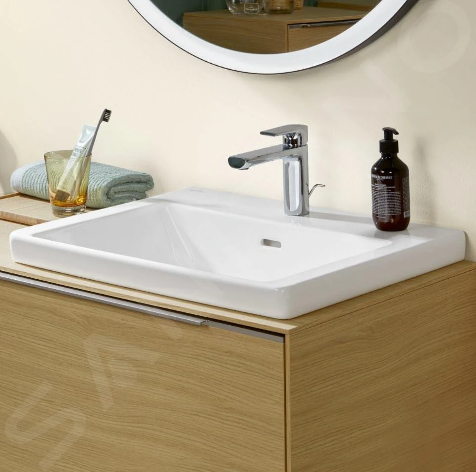 Villeroy & Boch Subway 3.0 - Meubelwastafel 550x440 Mm, Met Overloop, Met Kraangat, Alpine Wit 4A70F401 - Afbeelding 3