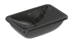 Villeroy & Boch Loop&Friends - Onderbouw Wastafel, 450x280 Mm, Met Overloop, CeramicPlus, Ebony 4A5600S5