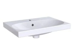 Geberit Acanto - Wastafel 600x422 Mm, Met Kraangat En Overloop, Wit 500.631.01.2