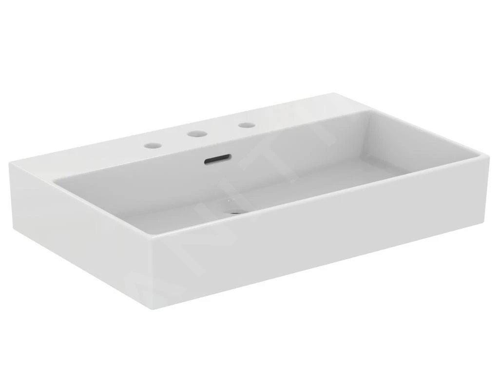 Ideal Standard Extra - Opbouw Wastafel 700x450 Mm, Met Overloop, Met 3 Kraangaten, Wit T389501