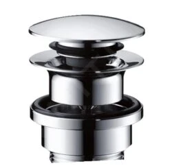 Hansgrohe Afvoergarnituren - Waste Garnituur Push-Open Voor Wastafel En Bidetkranen, Chroom 50100000