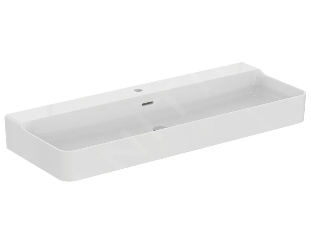 Ideal Standard Conca Ceram - Wastafel 1200x450 Mm, Met Overloop, Met Kraangat, Wit T369401