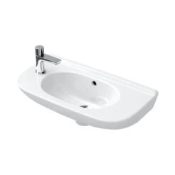 Villeroy & Boch O.novo - Fontein Compact, 500x250 Mm, Met Overloop, CeramicPlus, Kraangat Links, Alpine Wit 53615401