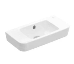 Villeroy & Boch O.novo - Fontein Compact 500x250 Mm, Met Overloop, Zonder Kraangat, CeramicPlus, Alpine Wit 434252R1