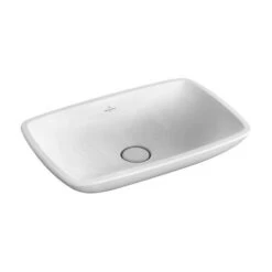 Villeroy & Boch Loop&Friends - Opzetwastafel, 585x380 Mm, Zonder Overloop, Zonder Kraangat, CeramicPlus, Alpine Wit 515401R1