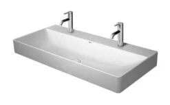 Duravit DuraSquare - Dubbele Meubelwastafel 1000x470 Mm, Met 2 Kraangaten, DuraCeram, Alpine Wit 2353100072