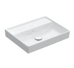 Villeroy & Boch Collaro - Meubelwastafel 600x470 Mm, Zonder Overloop, Zonder Kraangat, CeramicPlus, Stone White 4A3363RW