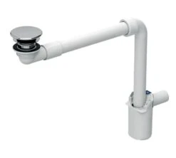 Geberit Toebehoren - Ruimtebesparende Wastafelsifon Met Afvoer Voor Wastafels Zonder Overloop, Chroom 152.093.21.1