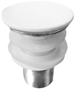 Sapho Thin - Afsluitbare Afvoerplug 1 1/4, ClickClack, Mat Wit WN241