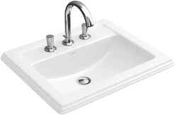 Villeroy & Boch Hommage - Wastafel 630x525 Mm, Met Overloop, Met Kraangat, Ceramicplus, Wit 710263R1