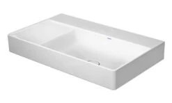 Duravit DuraSquare - Wastafel 800x470 Mm, Zonder Overloop, Zonder Kraangat, Rechts, DuraCeram, Wit 2349800070