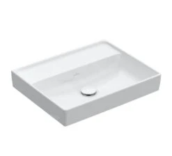 Villeroy & Boch Collaro - Wastafel 550x440 Mm, Zonder Overloop, Zonder Kraangat, CeramicPlus, Stone White 4A3358RW
