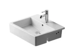 Duravit Vero - Inbouw Wastafel 550x470x170 Mm, 1 Kraangat, Met WonderGliss, Wit 03145500001