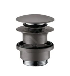 Hansgrohe Afvoergarnituren - Afvoergarnituur Push-Open Voor Wastafel- En Bidetkranen, Geborsteld Zwart Chroom 50100340