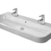 Duravit Happy D.2 - Dubbele Wastafel 1200x505 Mm, Met Overloop, 2 Kraangaten, Wit 2318120024