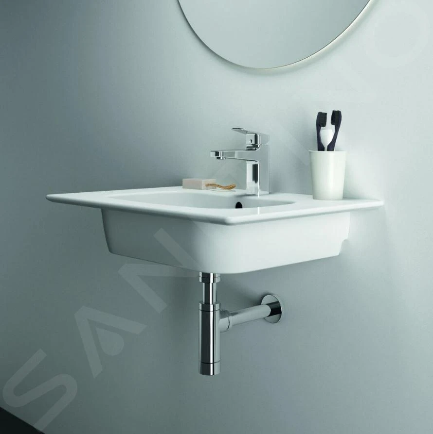 Ideal Standard I.Life A - Wastafel 640x460 Mm, Met Overloop, Kraangat, Wit T461901 - Afbeelding 8