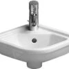 Duravit Starck 3 - Hoekfontein 430x380 Mm, 1 Kraangat, Met WonderGliss, Wit 07524400001