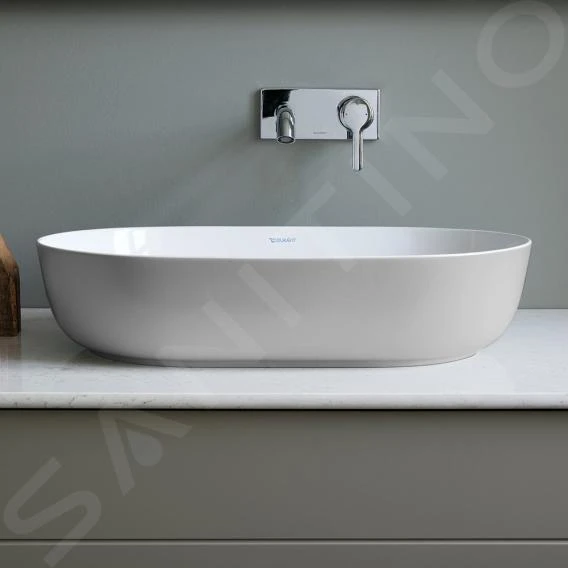 Duravit Luv - Opzetwastafel, 800x400 Mm, Zonder Overloop, WonderGliss, Wit/mat Grijs 03798023001 - Afbeelding 3