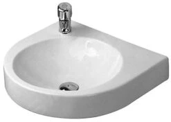 Duravit Architec - Wastafel, 575x520 Mm, Zonder Overloop,1 Kraangat Links, Wit 0449580023